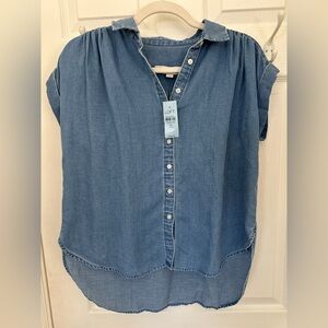 LOFT Women's Button Down Chambray Shirt